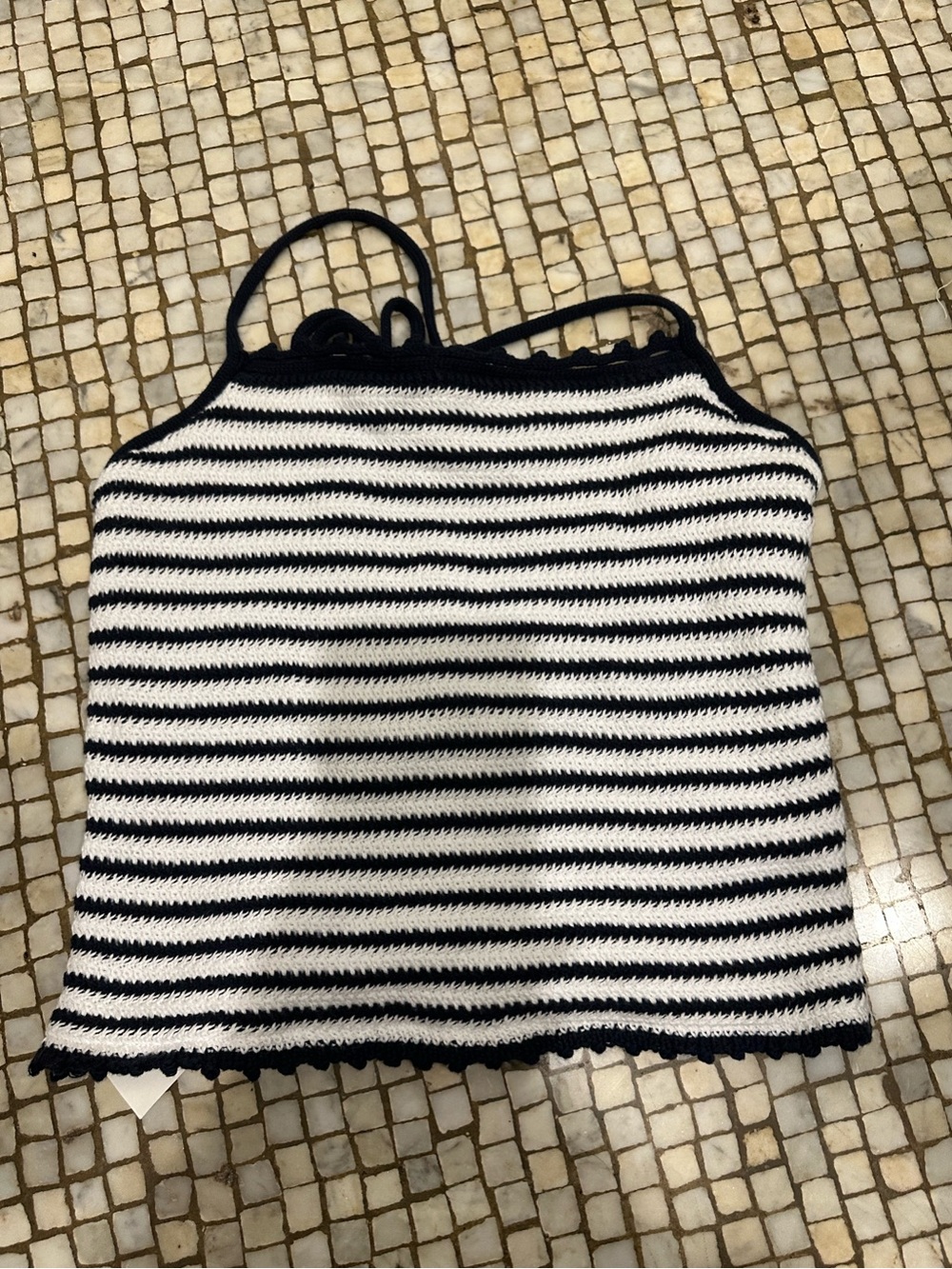 Abercrombie Striped Knit Tie-Back Tank Top